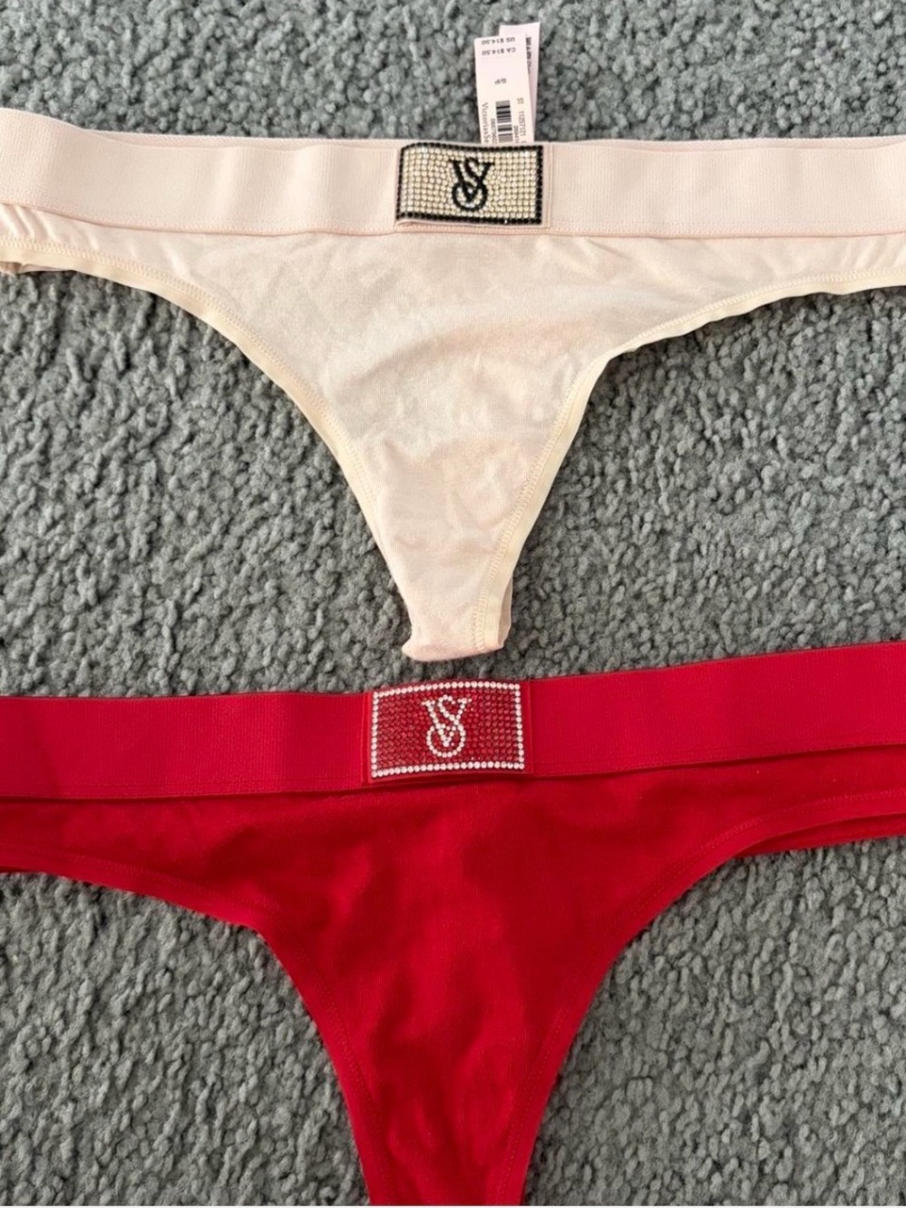 Victoria's Secret Light Pink Rhinestone Logo Bikini